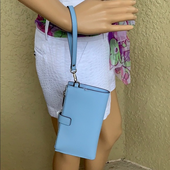 MICHAEL KORS LG DOUBLE ZIP WRISTLET Vista Blue - Picture 12 of 16